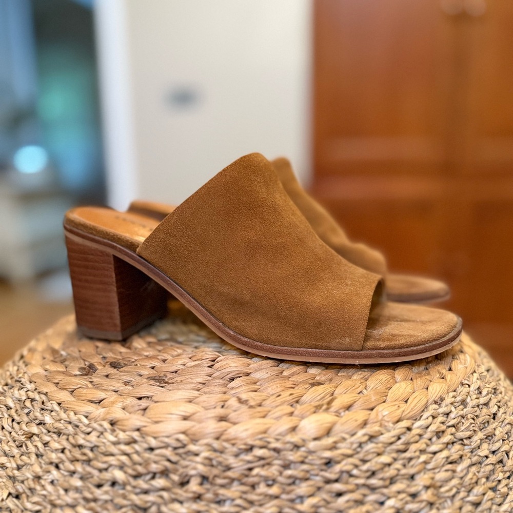 Lucky Brand | Sayvan Topanga Verona Leather Heeled Mules 7M